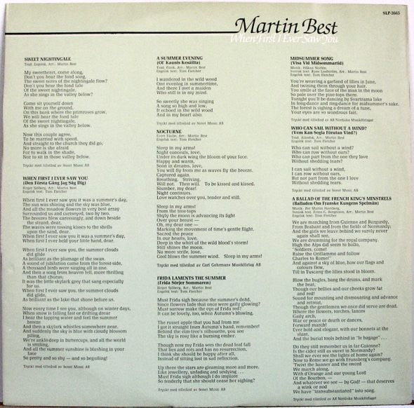 Martin Best : When First I Ever Saw You (LP, Album)