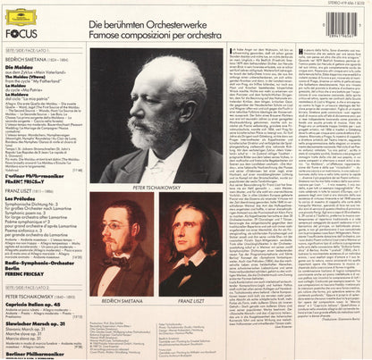 Bedřich Smetana, Franz Liszt, Pyotr Ilyich Tchaikovsky, Ferenc Fricsay — Ferdinand Leitner : Die Moldau, Les Préludes, Capriccio Italien, Slawischer Marsch (LP, Comp)