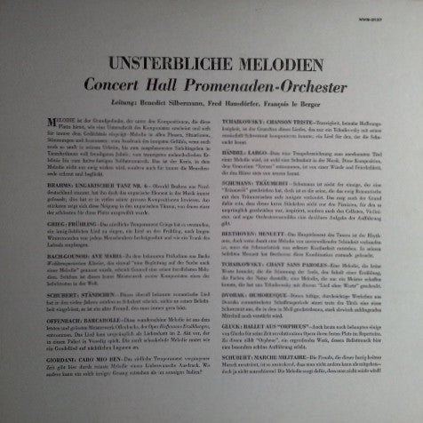 Various / Concert Hall Promenade Orchestra Leitung: Benedict Silberman, Fred Hausdörfer, François Le Berger : Unsterbliche Melodien (LP)