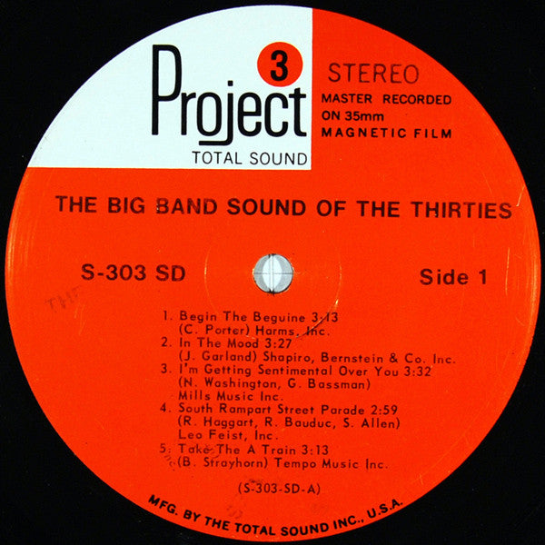 Various : The Big Band Sound Of The Thirties (LP, Album)