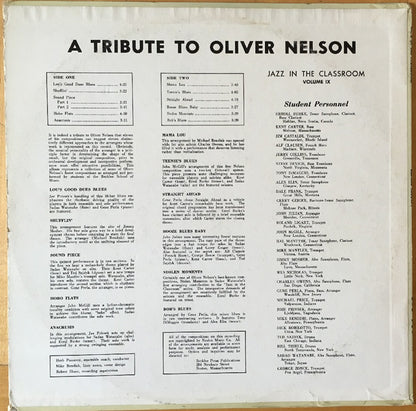 Jazz In The Classroom : A Tribute To Oliver Nelson (LP, Album)