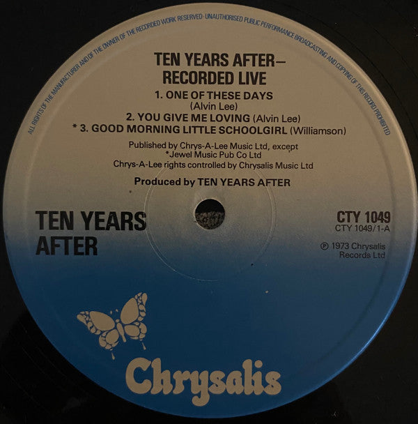 Ten Years After : Recorded Live (2xLP, Album, RP)