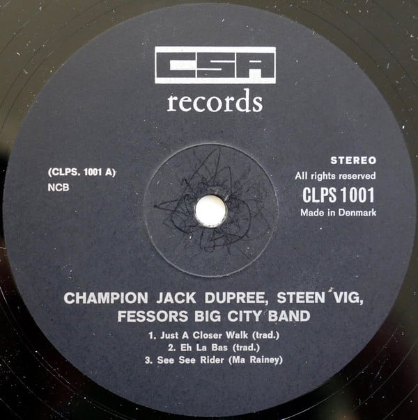 Fessor's Big City Band, Champion Jack Dupree : Club Session (LP, Album)