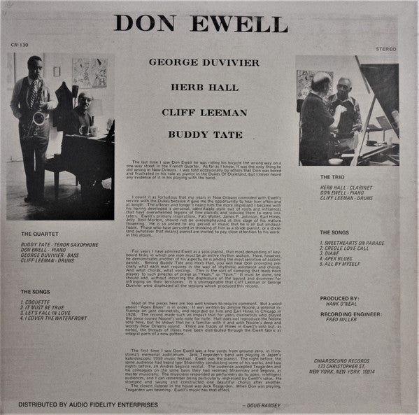 Don Ewell : Don Ewell (LP, Album)