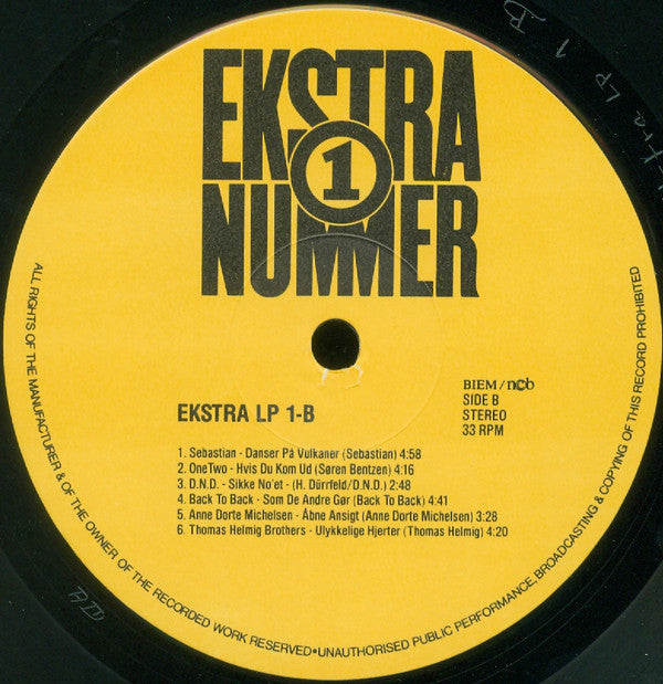 Various : Ekstra Nummer 1 (LP, Comp)