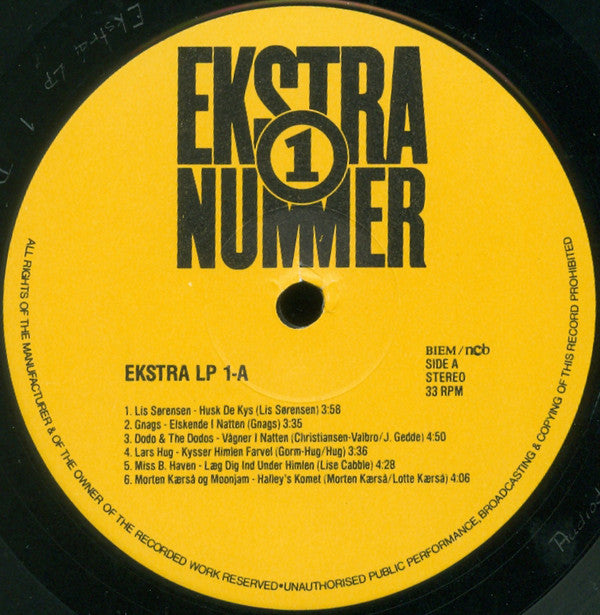 Various : Ekstra Nummer 1 (LP, Comp)