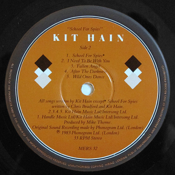 Kit Hain : School For Spies (LP, Album)