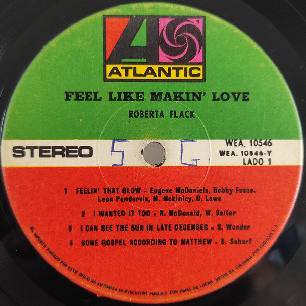 Roberta Flack : Feel Like Makin' Love (LP, Album)