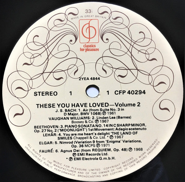 Various : These You Have Loved Volume Two (LP, Comp, RE)