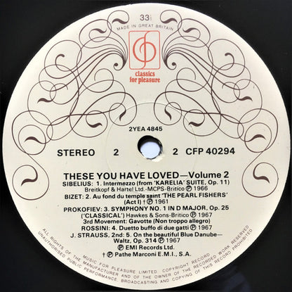 Various : These You Have Loved Volume Two (LP, Comp, RE)