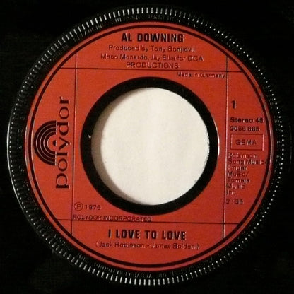 Al Downing : I Love To Love (7")