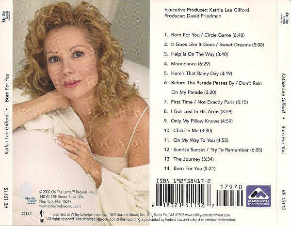 Kathie Lee Gifford : Born For You (CD, Album)