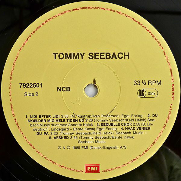 Tommy Seebach : Tommy Seebach (LP)