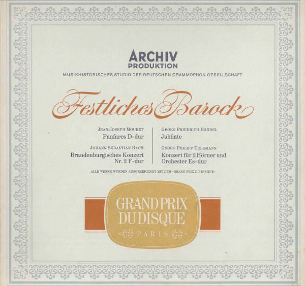 Jean-Joseph Mouret / Johann Sebastian Bach / Georg Friedrich Händel / Georg Philipp Telemann : Festliches Barock (LP, Comp)