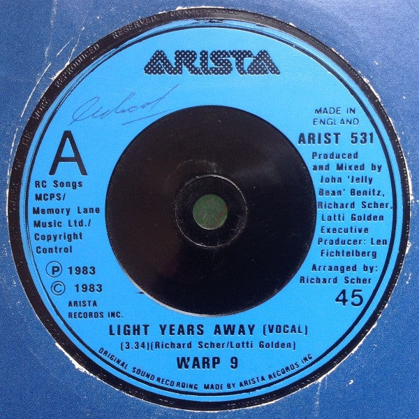 Warp 9 : Light Years Away (7")