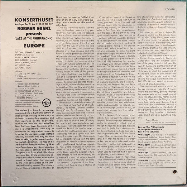 Jazz At The Philharmonic : Norman Granz Presents "Jazz At The Philharmonic" In Europe (LP, Album, Mono)