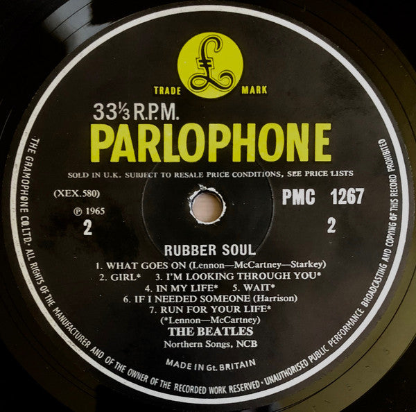 The Beatles : Rubber Soul (LP, Album, Mono, Gar)