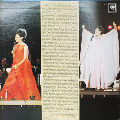 Barbra Streisand : A Happening In Central Park (LP, Album, RE)