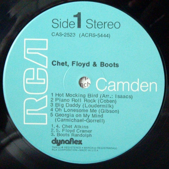 Chet Atkins, Floyd Cramer, Boots Randolph : Chet, Floyd & Boots (LP, Comp)