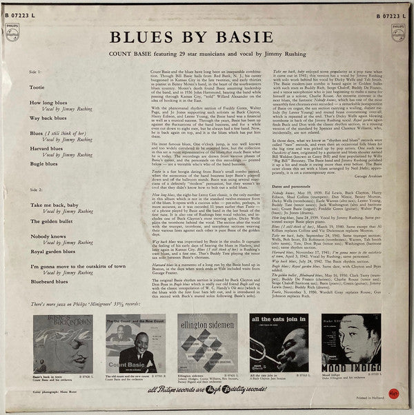 Count Basie : Blues By Basie (LP, Album, Comp, Mono)