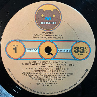 Randy Vanwarmer : Warmer (LP, Album)