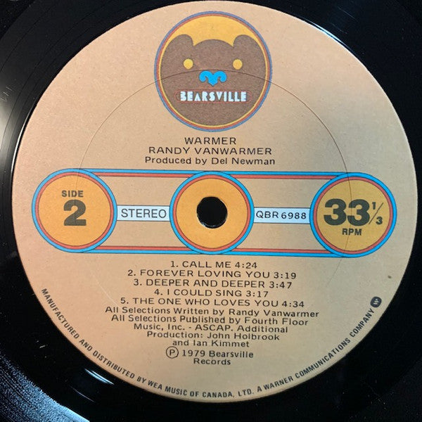 Randy Vanwarmer : Warmer (LP, Album)