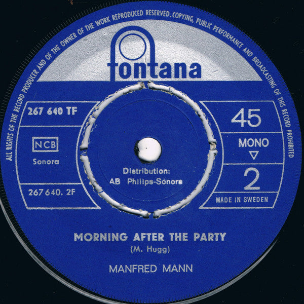 Manfred Mann : Semi-Detached, Suburban Mr. James / Morning After The Party (7", Single, Mono)