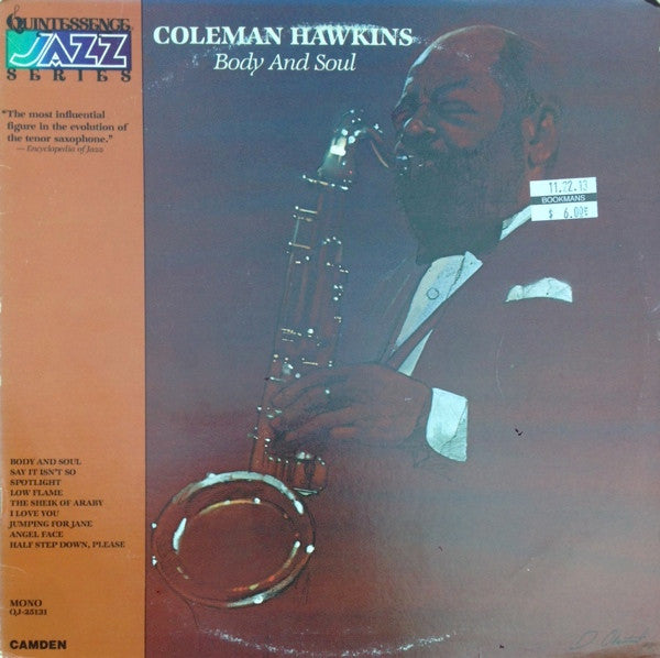 Coleman Hawkins : Body And Soul (LP, Album, Mono)