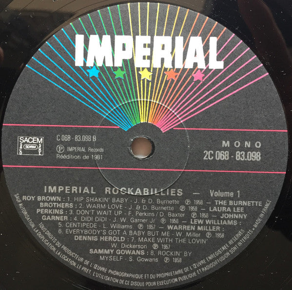 Various : Imperial Rockabillies (LP, Comp, Mono, RE)