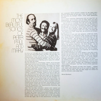 Peter, Paul & Mary : The Most Beautiful Songs Of Peter, Paul And Mary (2xLP, Comp, Club, Gat)