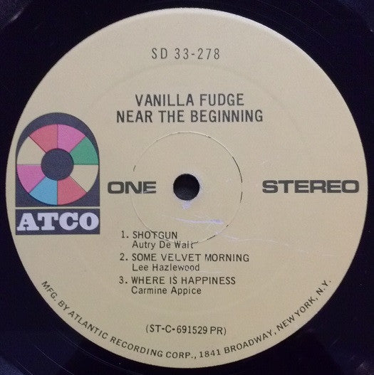 Vanilla Fudge : Near The Beginning (LP, Album, Pre)