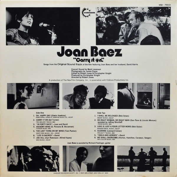 Joan Baez : Carry It On Original Sound Track Album (LP, Album)