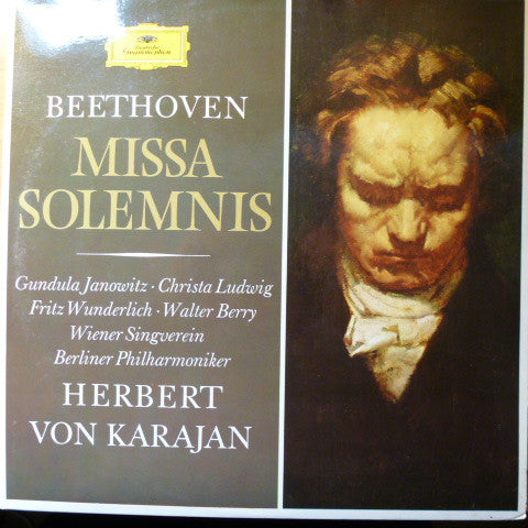 Ludwig van Beethoven - Gundula Janowitz · Christa Ludwig · Fritz Wunderlich · Walter Berry, Wiener Singverein, Berliner Philharmoniker, Herbert von Karajan : Missa Solemnis D-Dur Op. 123 (2xLP, RE, Gat)