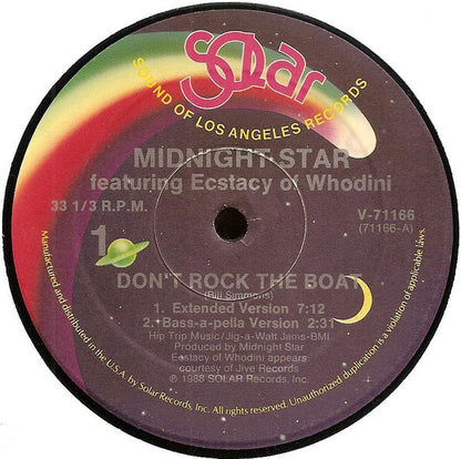 Midnight Star Featuring Ecstacy : Don't Rock The Boat (12")