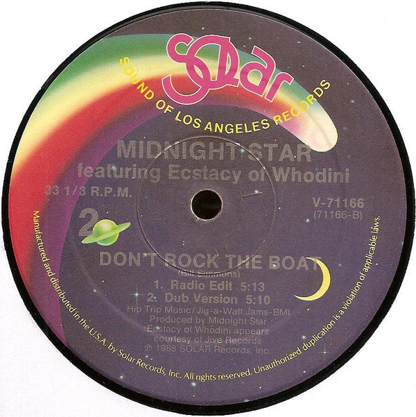 Midnight Star Featuring Ecstacy : Don't Rock The Boat (12")