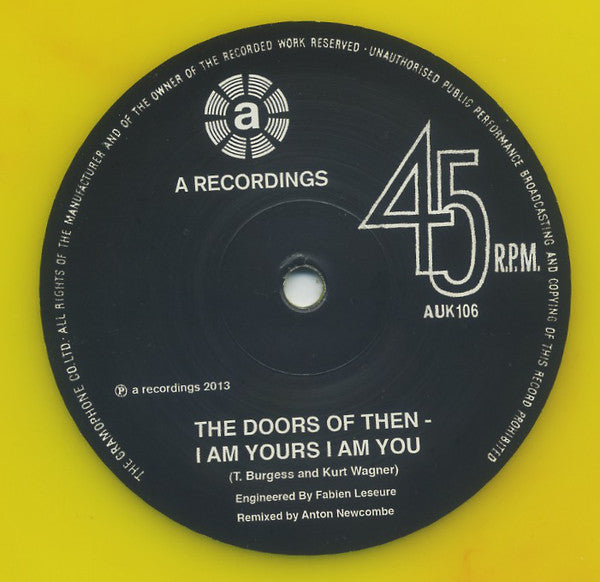 Tim Burgess / Anton Newcombe : The Doors Of Then - I Am Yours, I Am You (12", Yel)