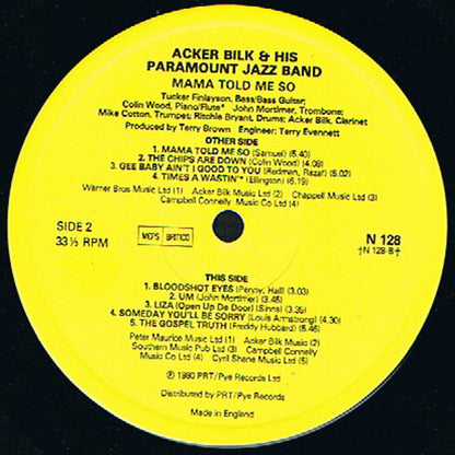 Acker Bilk And His Paramount Jazz Band : Mama Told Me So (LP)