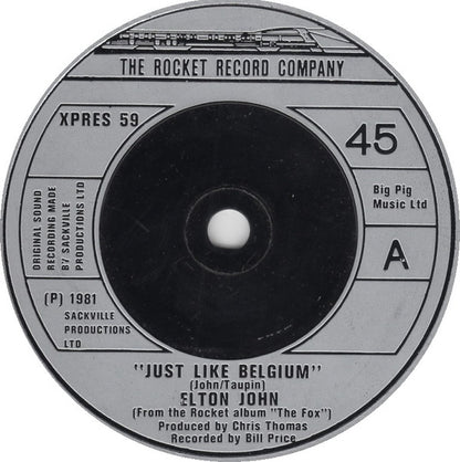 Elton John : Just Like Belgium (7")