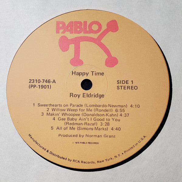 Roy Eldridge : Happy Time (LP, Album, Ind)