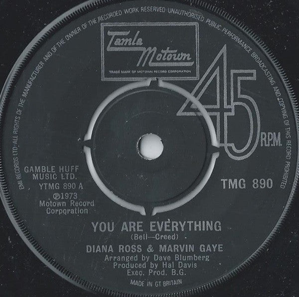 Diana Ross & Marvin Gaye : You Are Everything (7", Single)