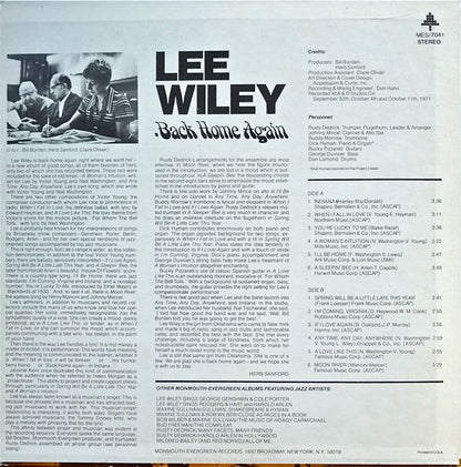 Lee Wiley : Back Home Again (LP, Album)