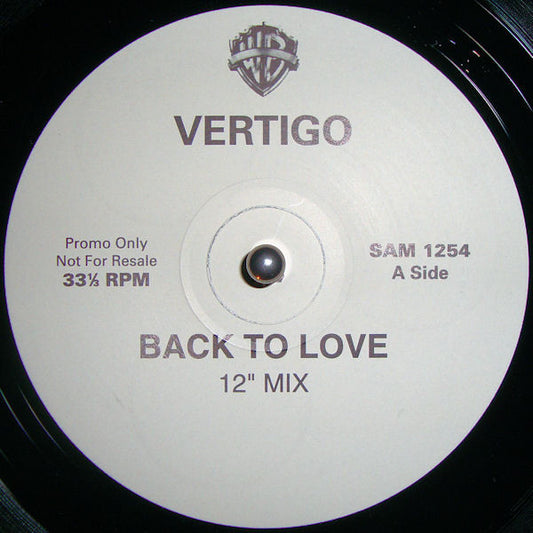 Vertigo (5) : Back To Love (12", Promo)