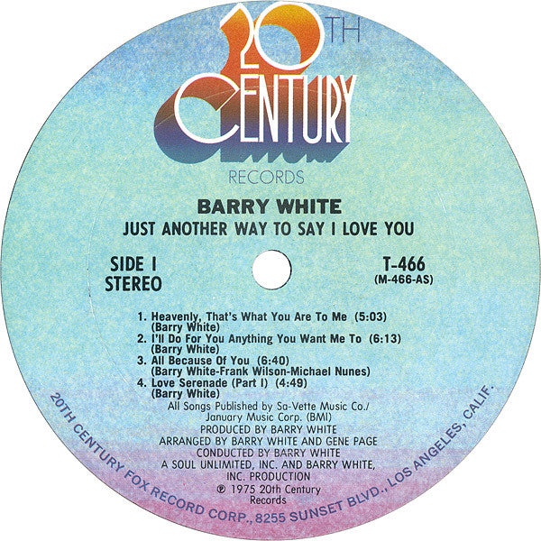 Barry White : Just Another Way To Say I Love You (LP, Album)