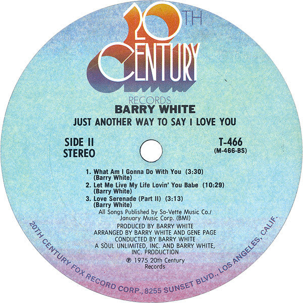 Barry White : Just Another Way To Say I Love You (LP, Album)