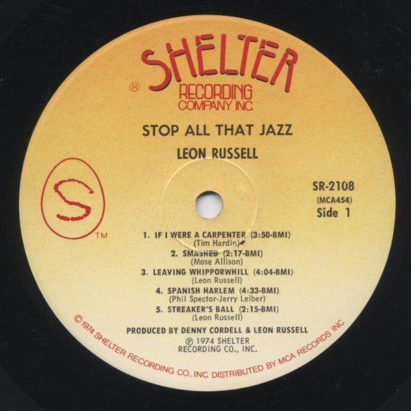 Leon Russell : Stop All That Jazz (LP, Album, Pin)