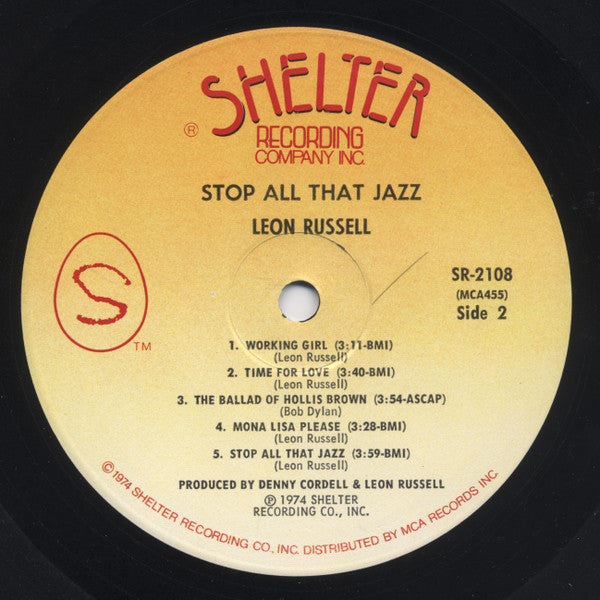 Leon Russell : Stop All That Jazz (LP, Album, Pin)