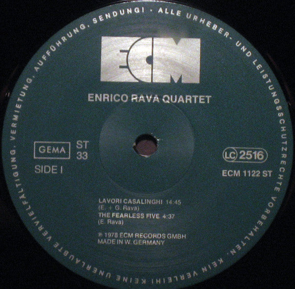 Enrico Rava Quartet : Enrico Rava Quartet (LP, Album)