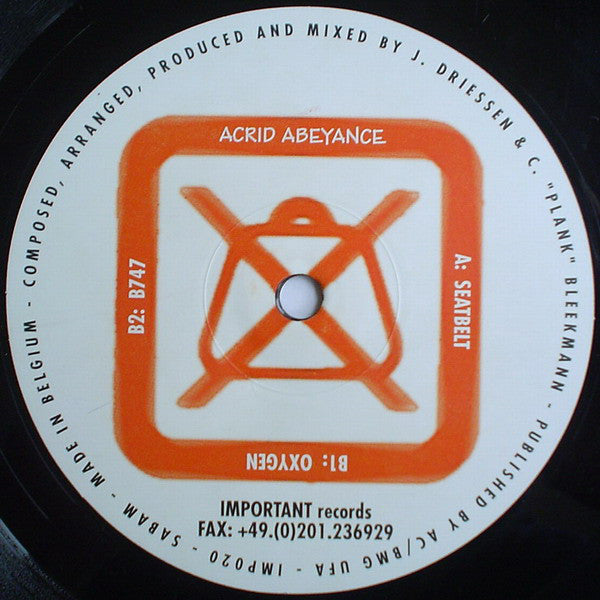 Acrid Abeyance : For Your Safety (12")