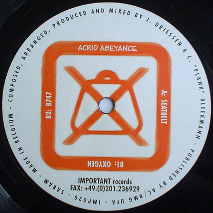 Acrid Abeyance : For Your Safety (12")