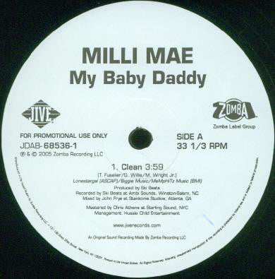 Milli Mae : My Baby Daddy (12", Promo)